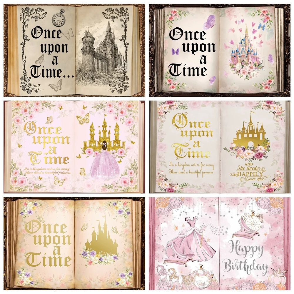 Photography Lighting Backdrop - Fairy Tale Book Birthday Wedding Custom