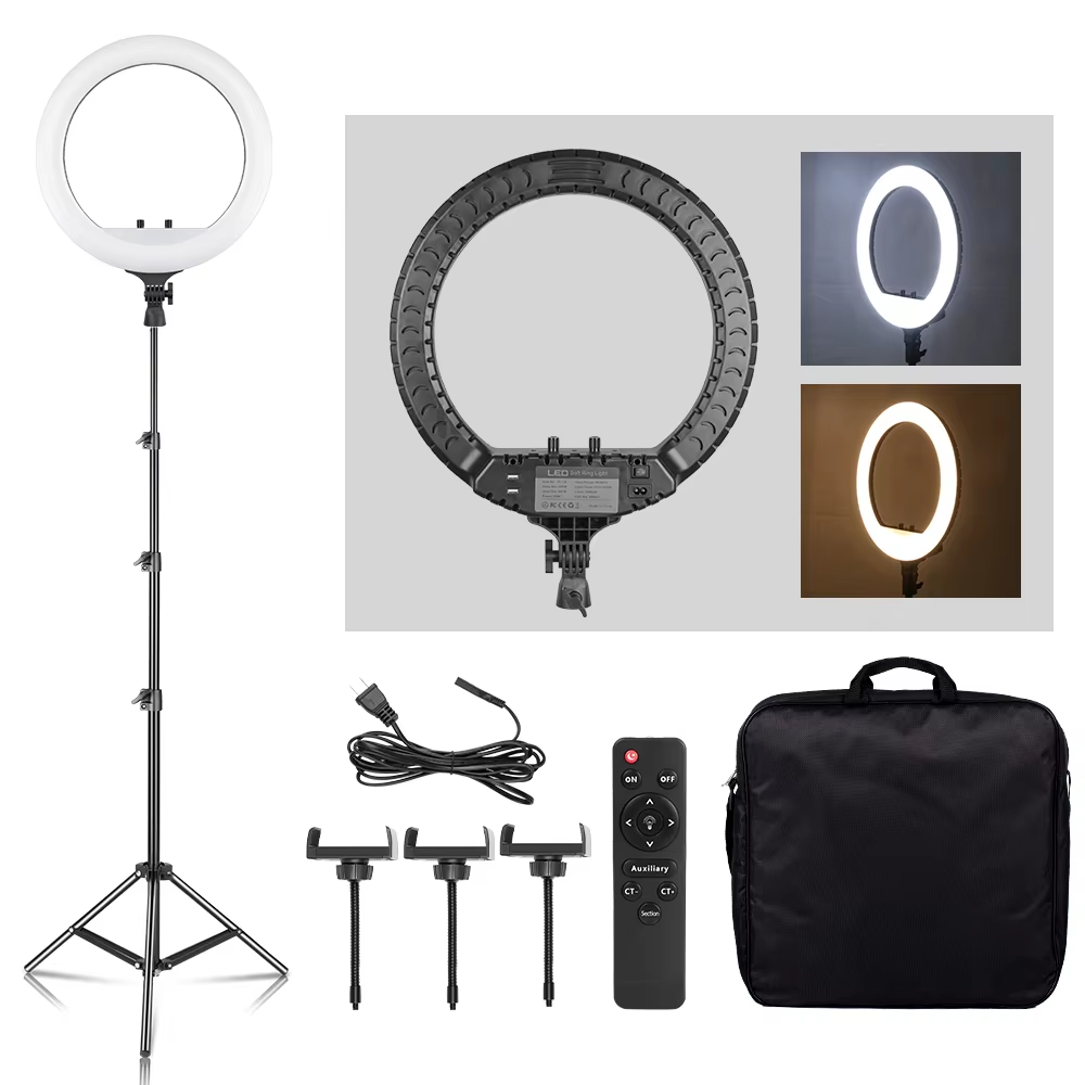 SH 18 Inch Knob Ring Light LED - Photography Lighting With Umbrella 评论和价格