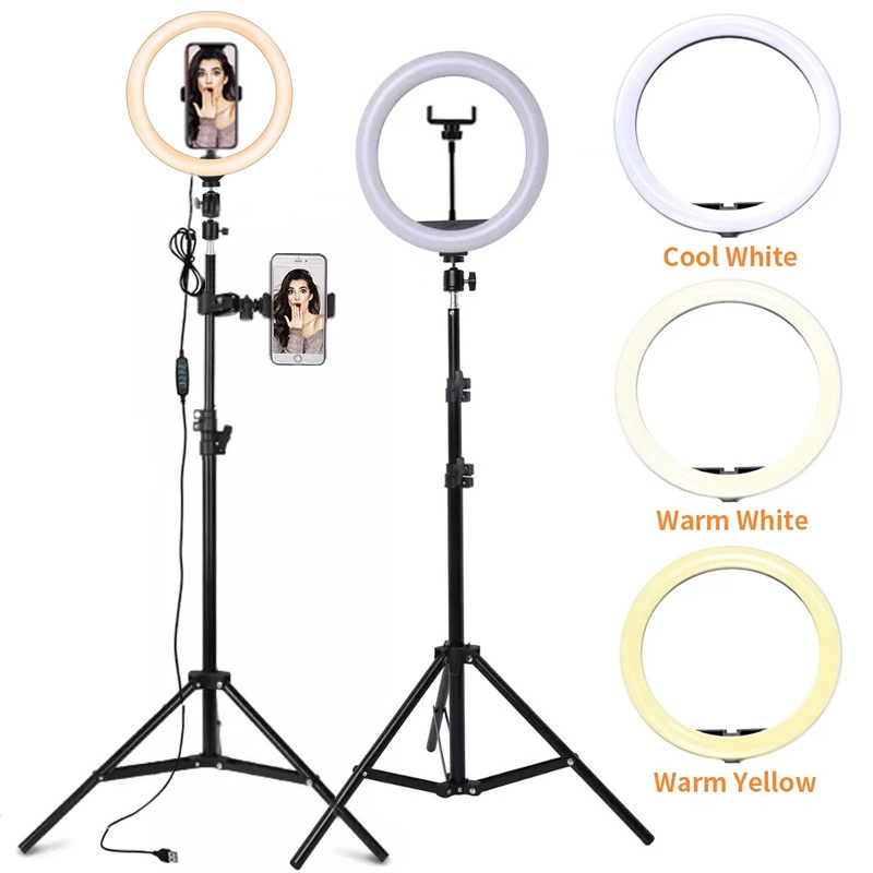 6/10/12 Inch LED Selfie Ring L - Photography Lighting With Umbrella 评论和价格