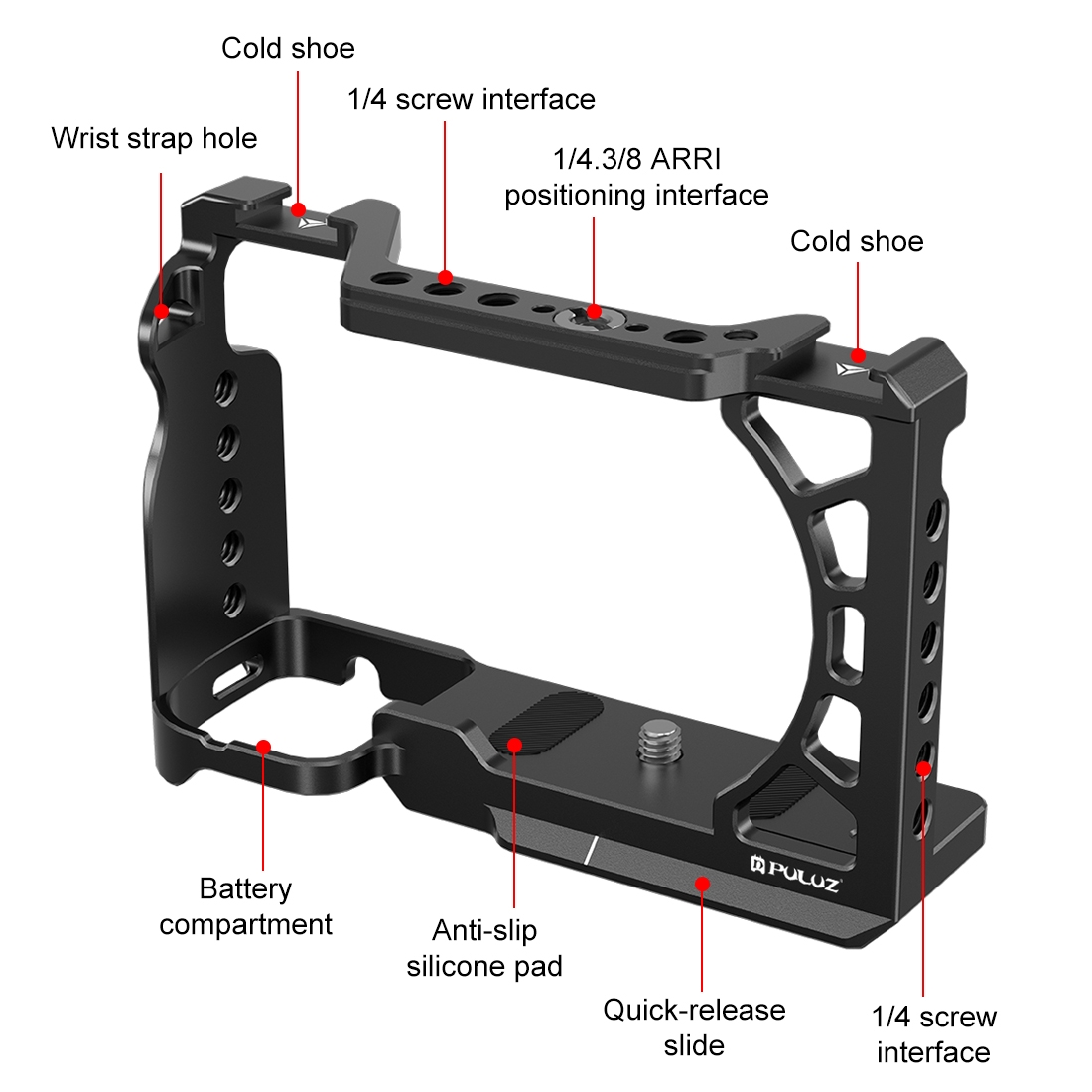 PULUZ Metal Camera Cage Expans - Sony Camera A6400 评论和价格