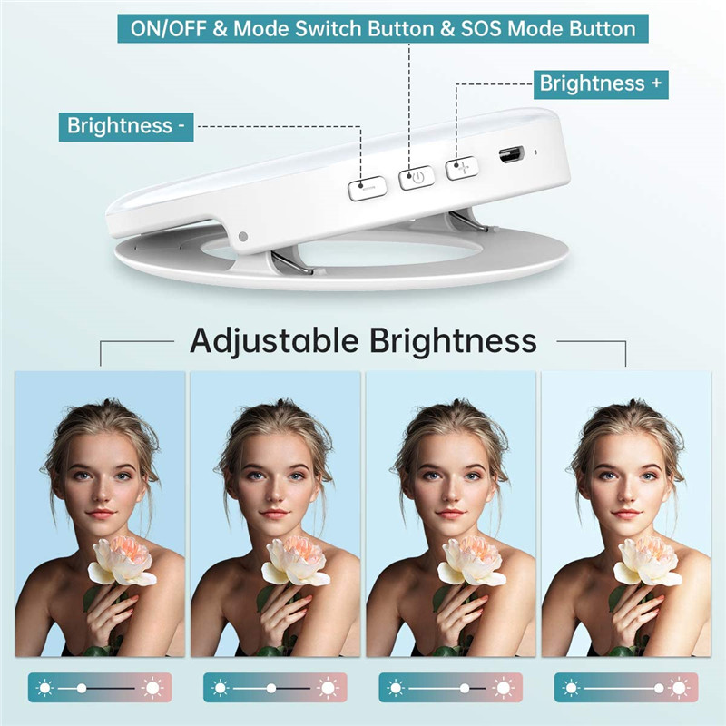 Portable LED Clip Ring Light 4 - Photography Lighting Overhead 评论和价格