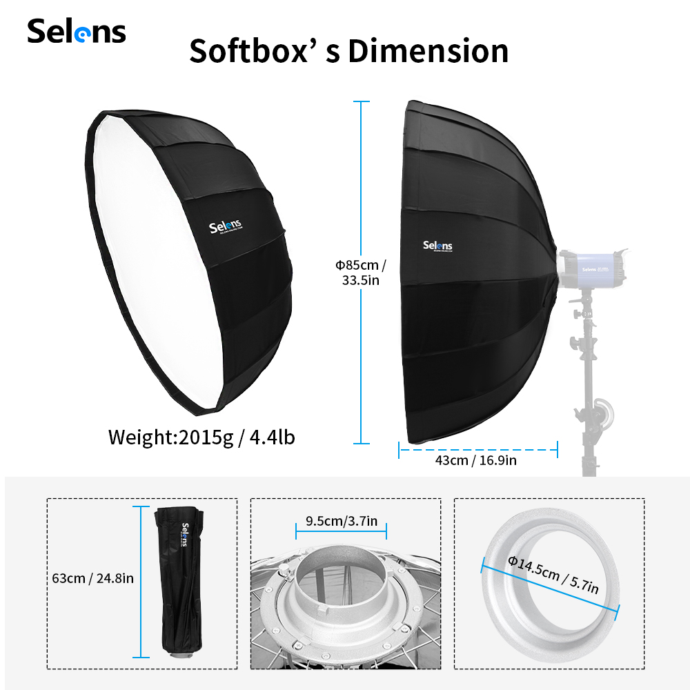Selens 85cm Umbrella Radar Sof - Photography Lighting With Umbrella 评论和价格