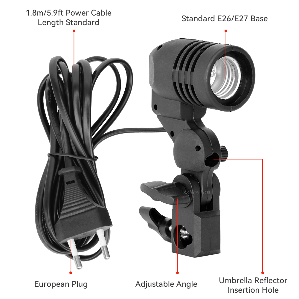 Single Head Bulb Holder E27 So - Photography Lighting With Umbrella 评论和价格