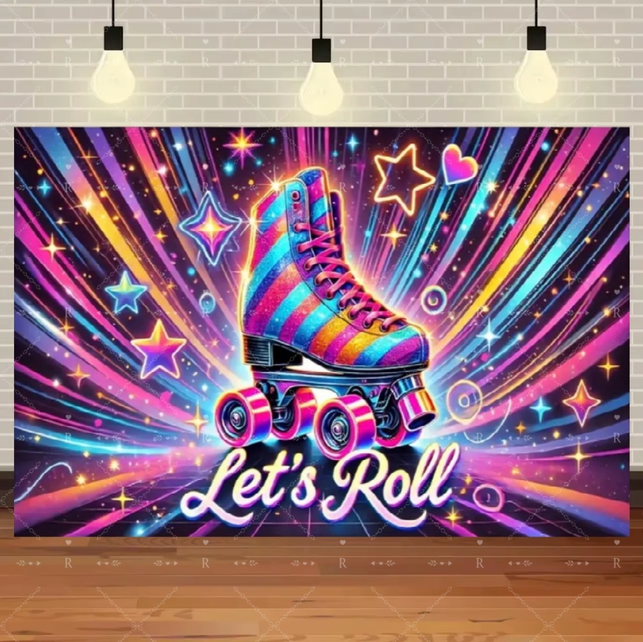 Roller Skating Shoes Theme Bir - Photography Lighting Backdrop 评论和价格