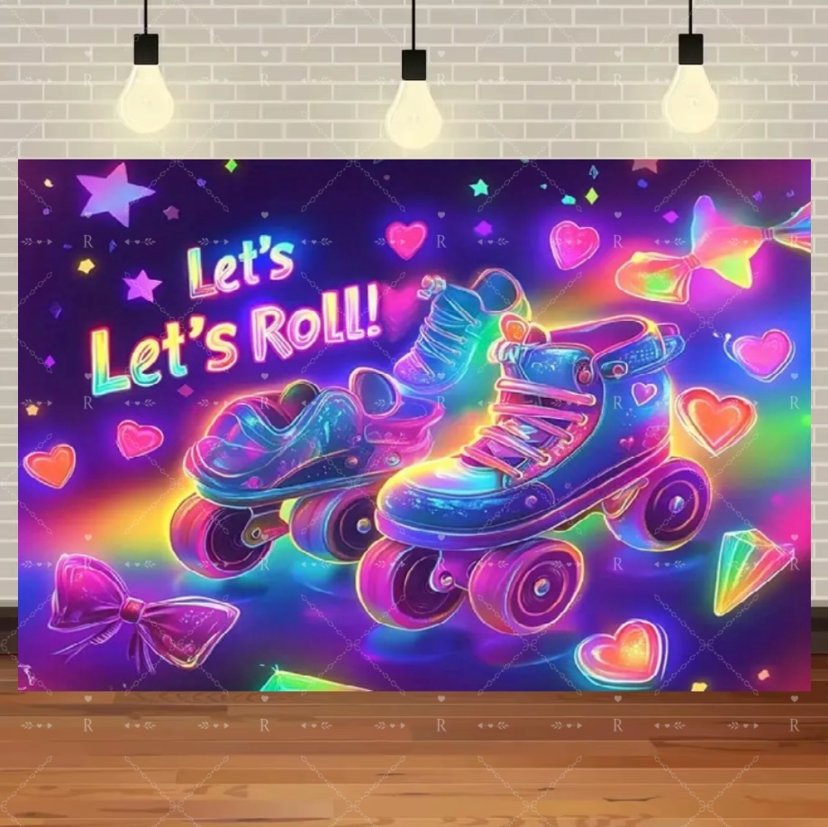 Roller Skating Shoes Theme Bir - Photography Lighting Backdrop 评论和价格