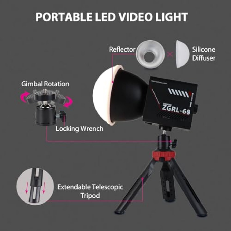 60W COB LED Video Light Handhe - Photography Lighting Video 评论和价格