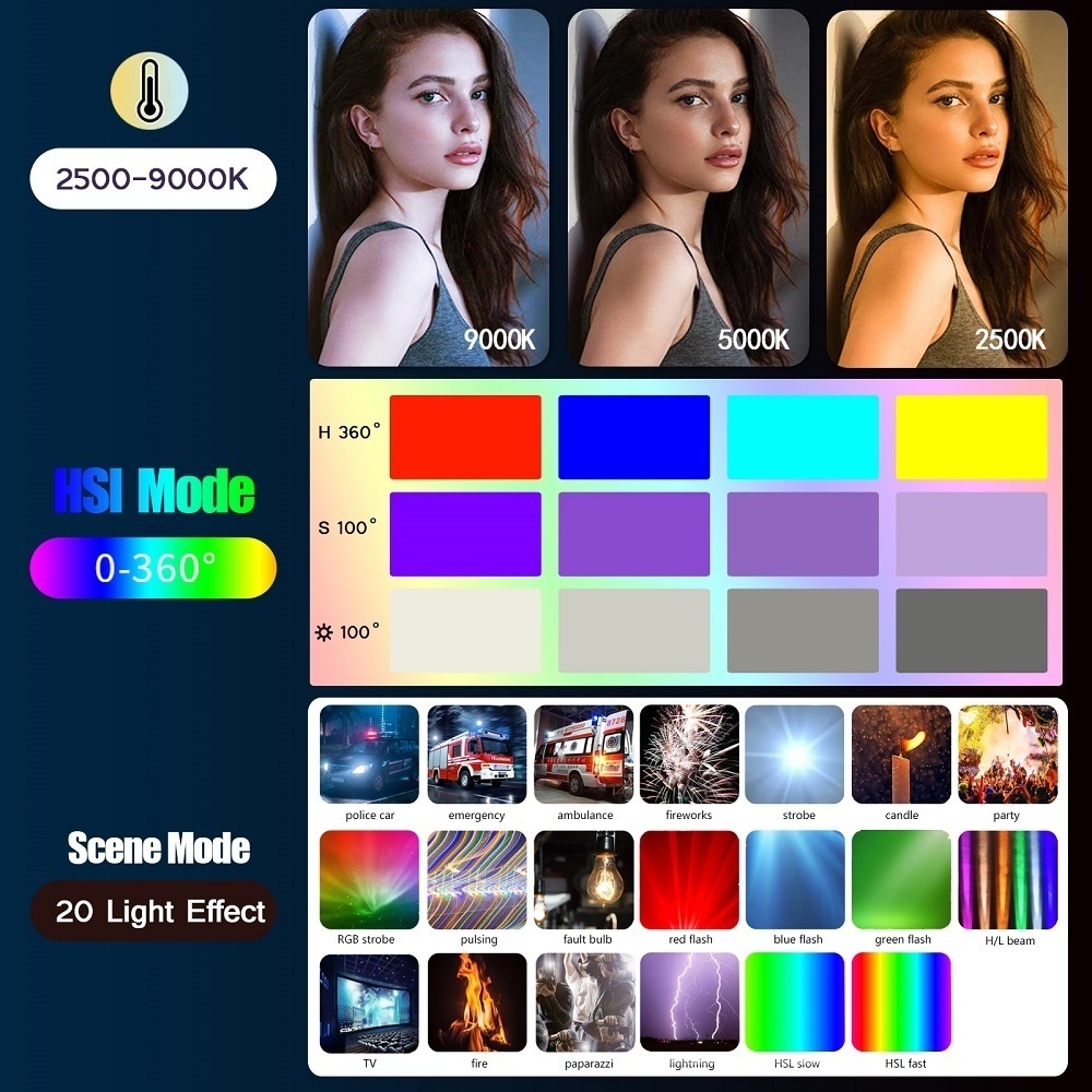 50CM RGB Stick Light Wand Ligh - Photography Lighting Wand 评论和价格