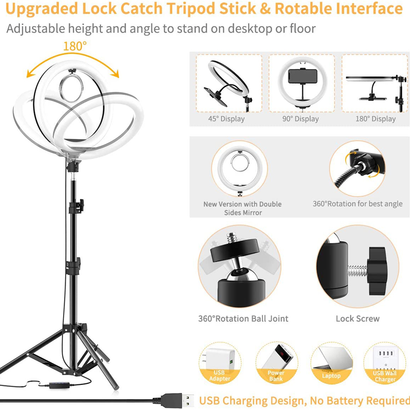 Video Light 16/26/33cm Selfie  - Photography Lighting Overhead 评论和价格