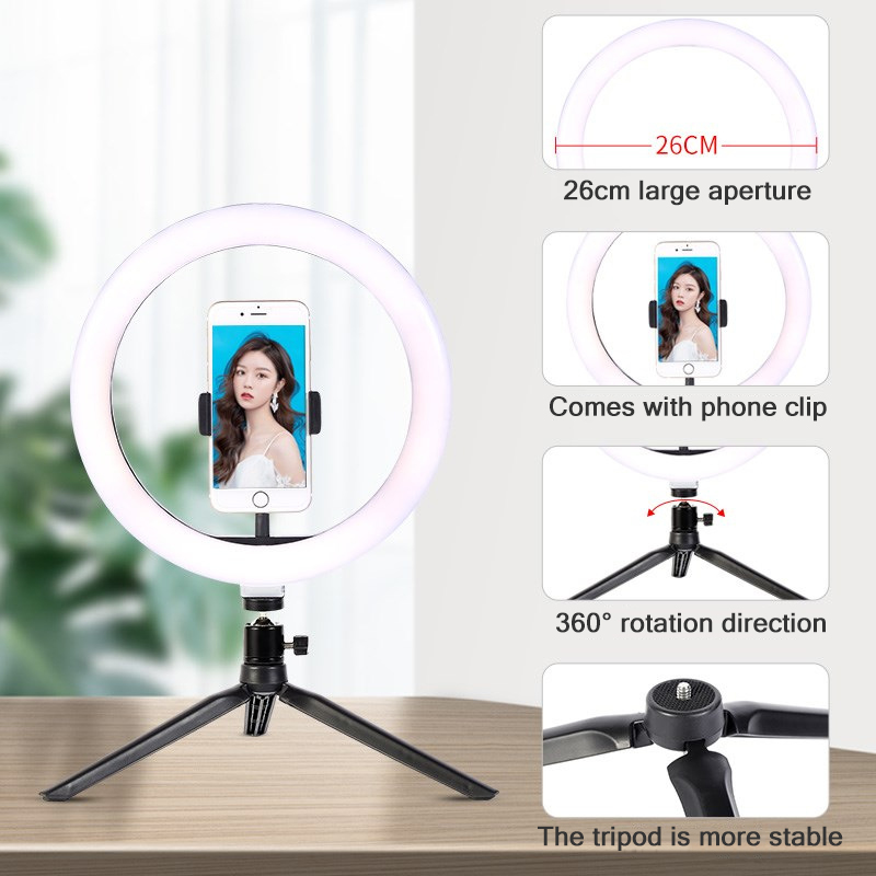 26cm 10 inch Led Ring Selfie L - Photography Lighting Set 评论和价格