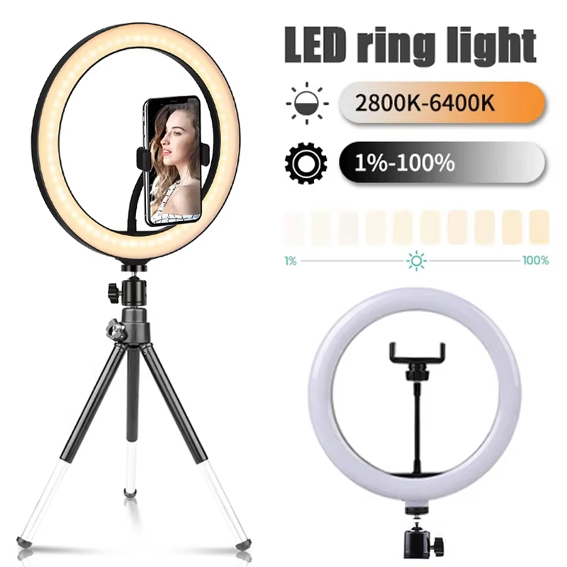 10 inch Selfie Ring Light Phot - Photography Lighting Overhead 评论和价格