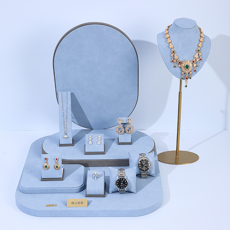 Light Blue Microfiber Jewelry  - Photography Lighting Set 评论和价格