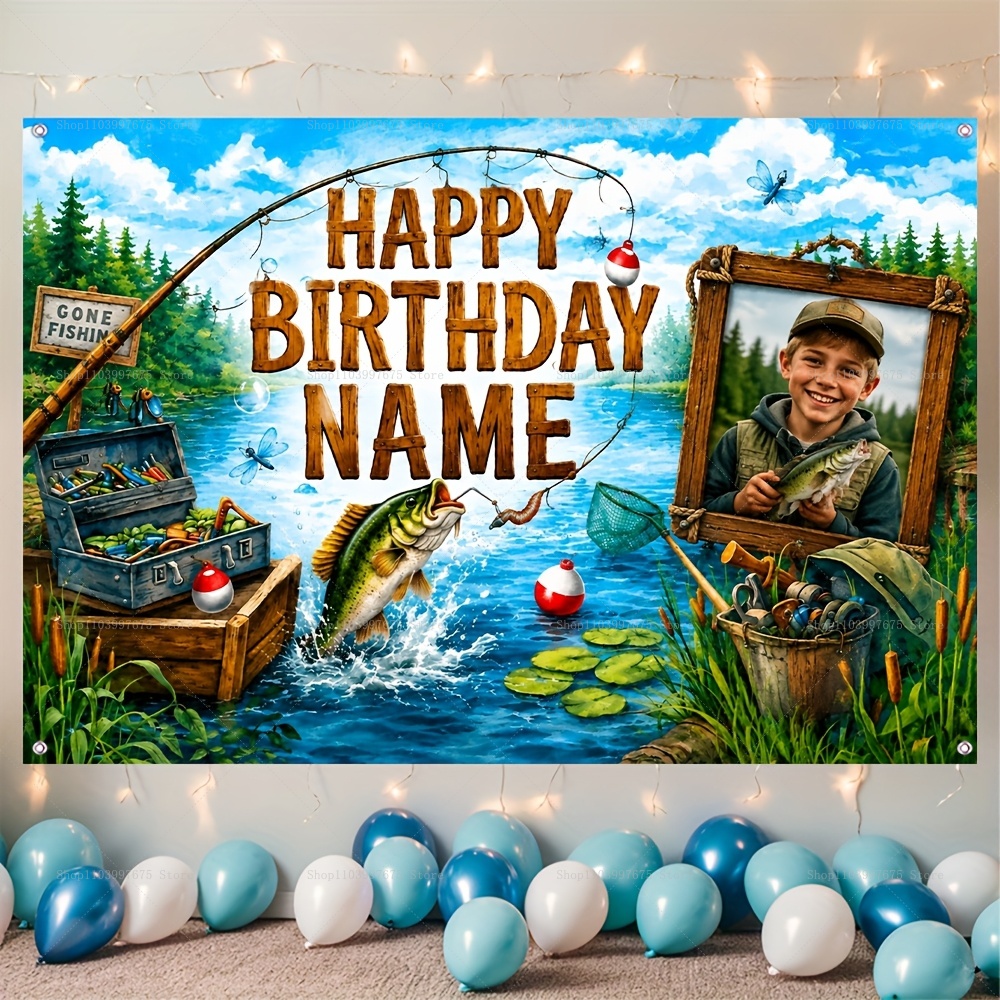 Custom Name Photo fishing-them - Photography Lighting Backdrop 评论和价格