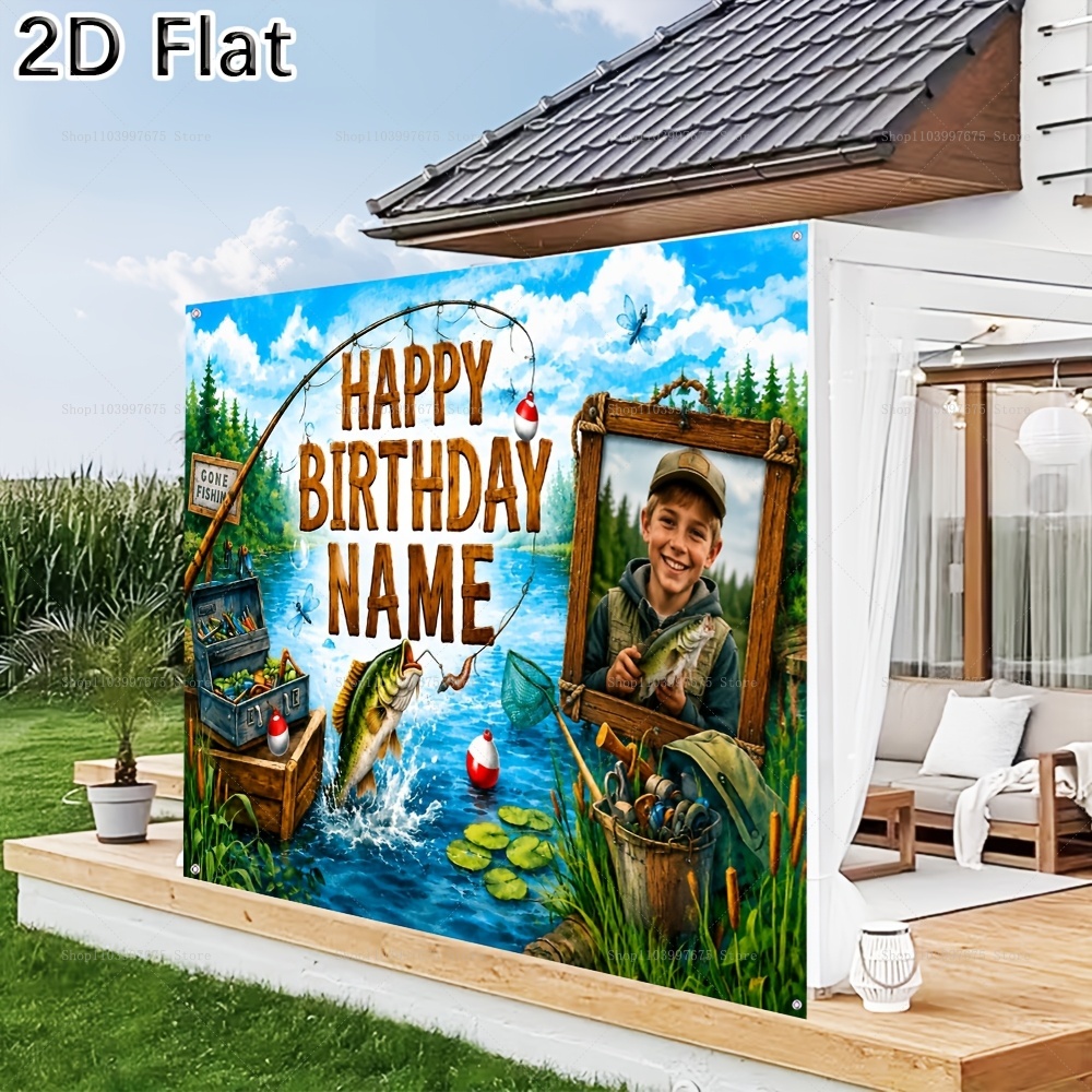 Custom Name Photo fishing-them - Photography Lighting Backdrop 评论和价格