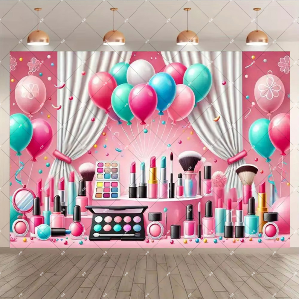 Pink Beauty Makeup Spa Theme S - Photography Lighting Backdrop 评论和价格