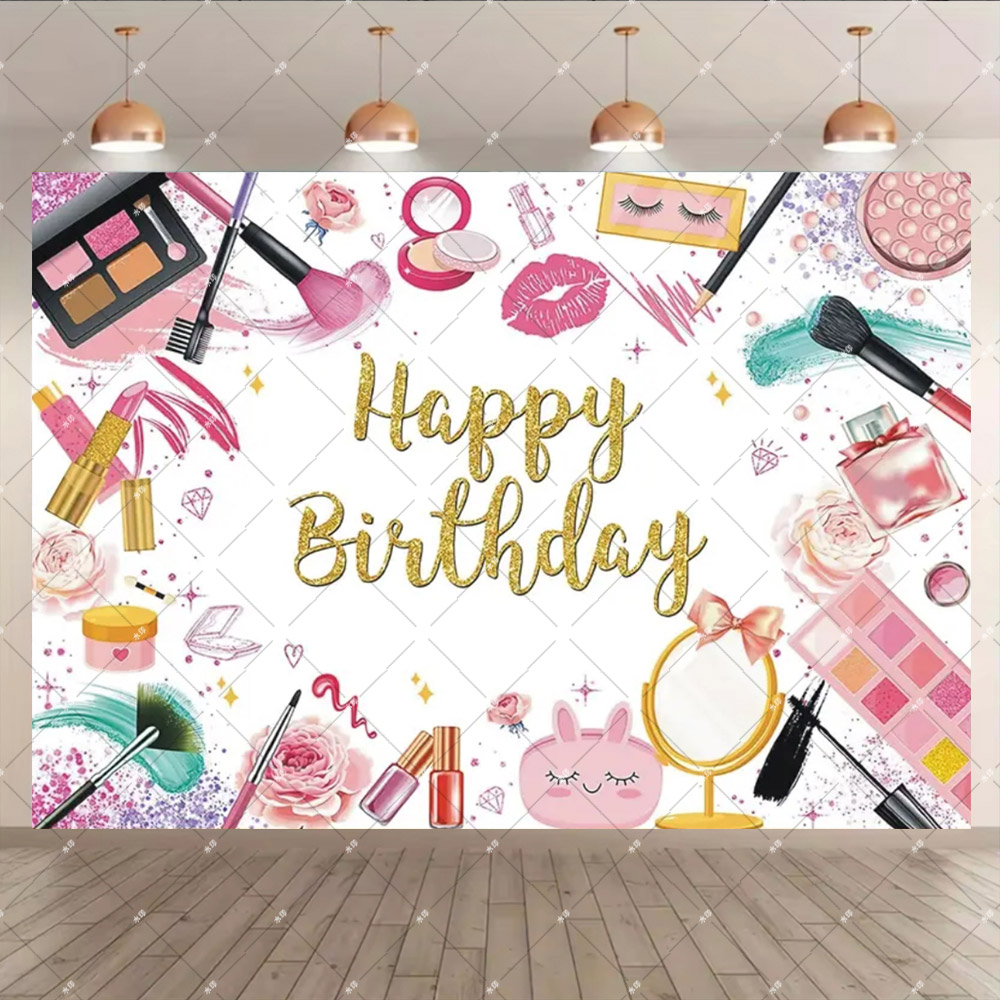 Pink Beauty Makeup Spa Theme S - Photography Lighting Backdrop 评论和价格