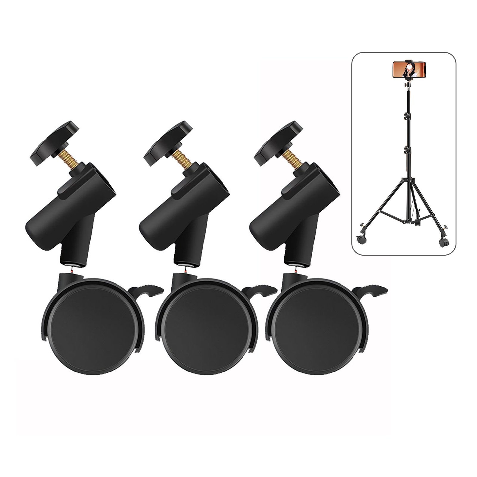3pcs/set Flexible  Casters Whe - Photography Lighting Set 评论和价格