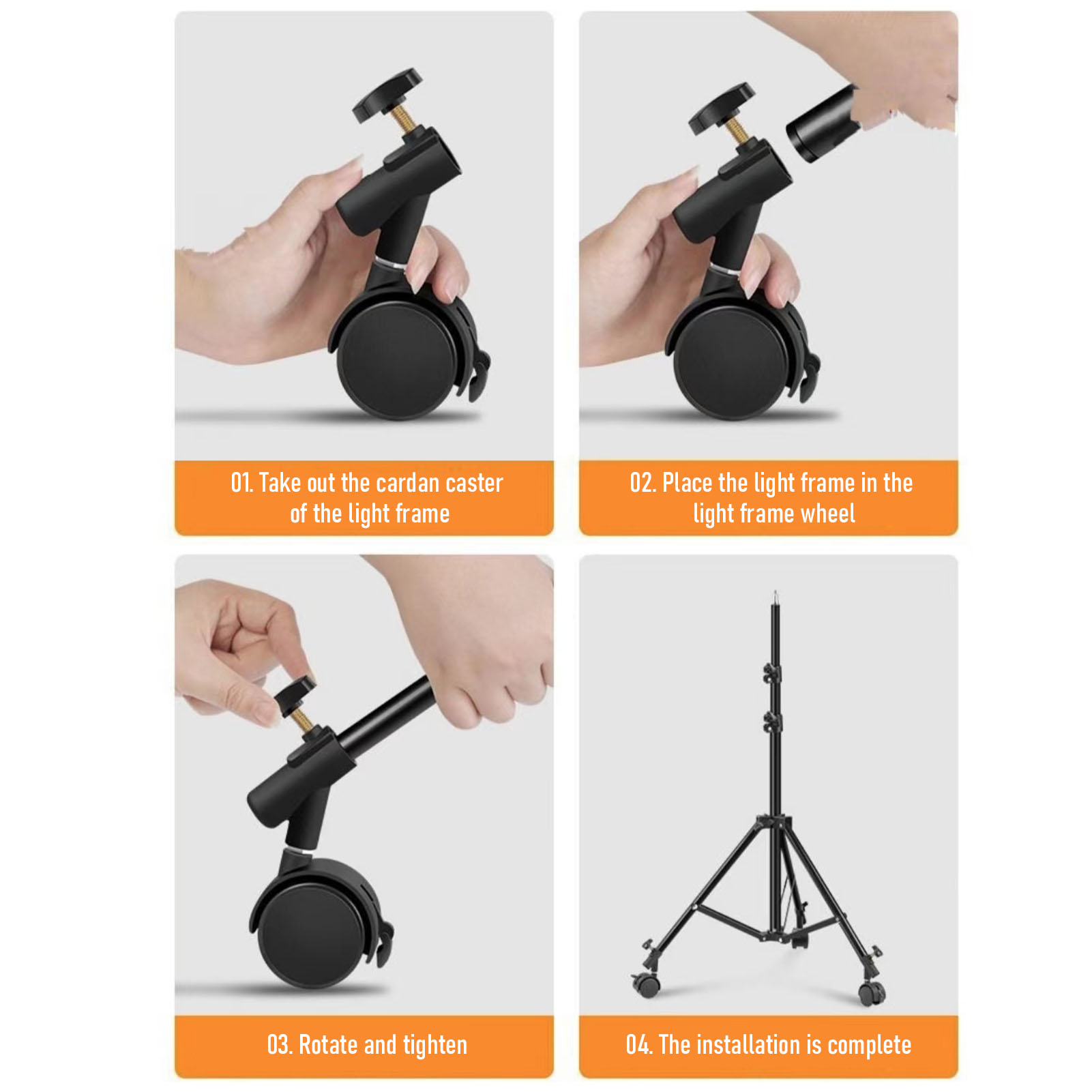 3pcs/set Flexible  Casters Whe - Photography Lighting Set 评论和价格